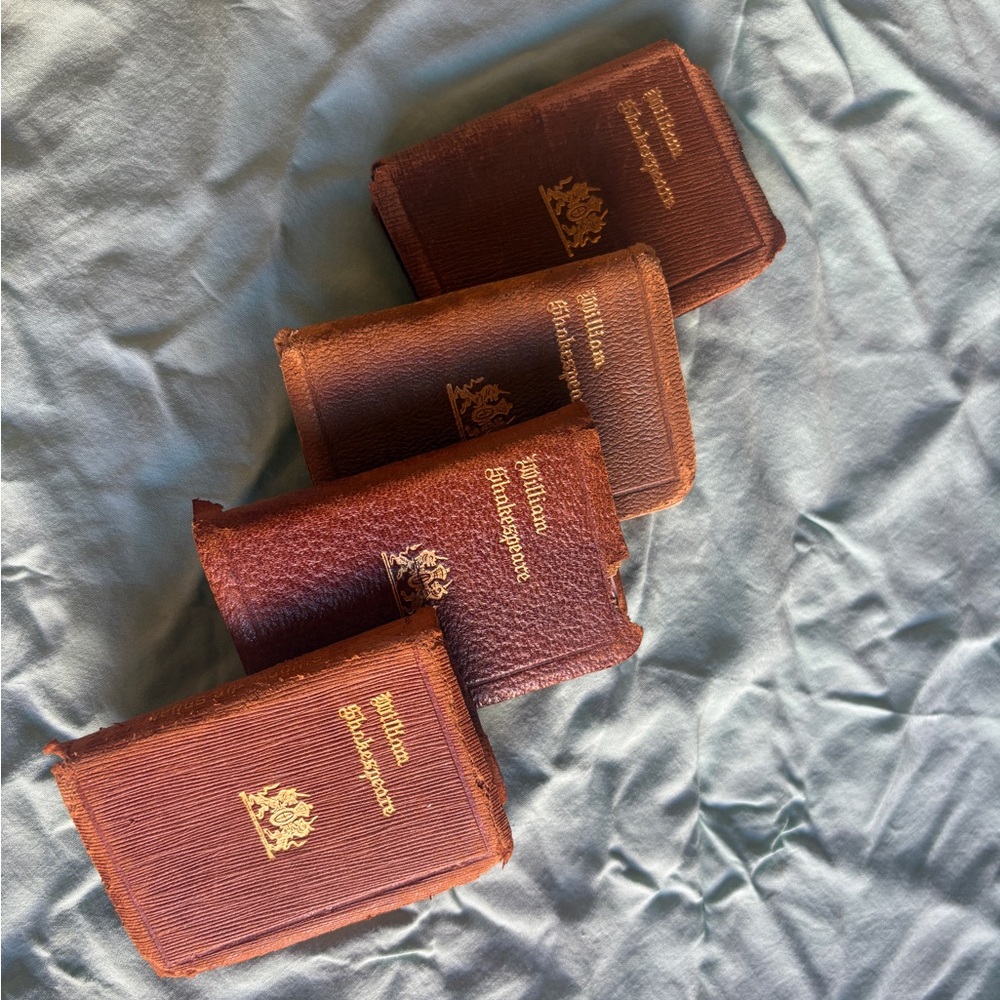 Set of Four Vintage Brown Books